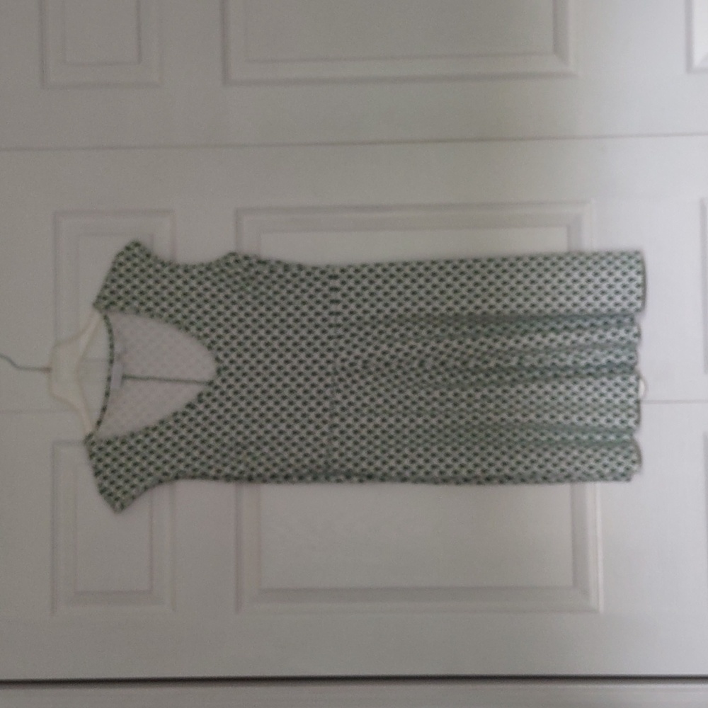New York and Company Green and White Midi Dress